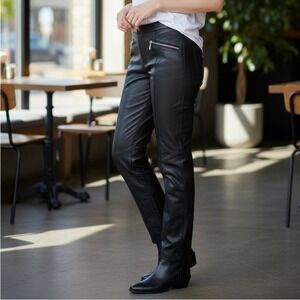 Wilsons Leather Maxima Pants size 8 Mid‎ Rise Zip Front Pockets No Back Pockets